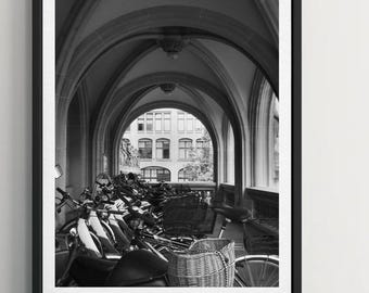 Zurich Street Photography Print, Black and White Fine Art Photography