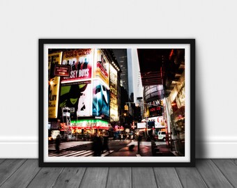 Time Square Print, New York City Photography,  Broadway Photography Print