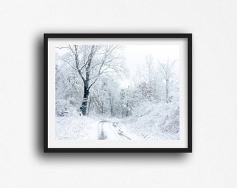 Winter wall Prints, Winter Wonderland, Snowy Print, Snow Winter Photography,  Tree Prints, Winter Landscape ,  Winter Decor