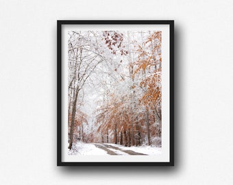 Winter Forest Print, Winter Photography, Snow Print, Snow Photography, Forest Print Wall Art, Winter Wonderland, Winter Landscape Print