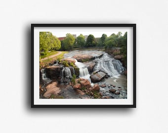 Waterfall Photography, Greenville SC, Greenville Photography, South Carolina, Modern Wall Art, Greenville SC Gifts, South Carolina