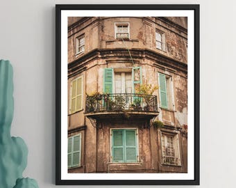 French Quarter Balcony Print: Colorful New Orleans Architecture