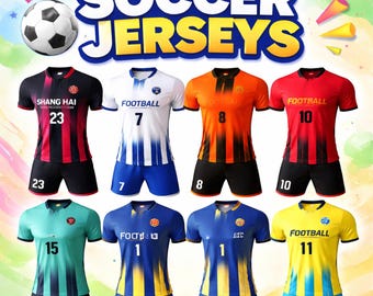 Custom Soccer Jersey Personalized Football Shirt Team Uniform Sublimation Adult Kids Name Number Logo Breathable Sportswear Top