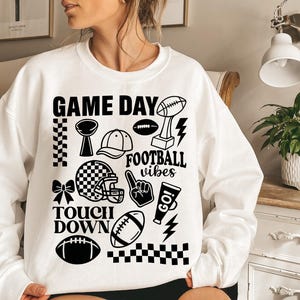 Vintage Football PNG: Retro Game Day Sublimation Design (Digital Download