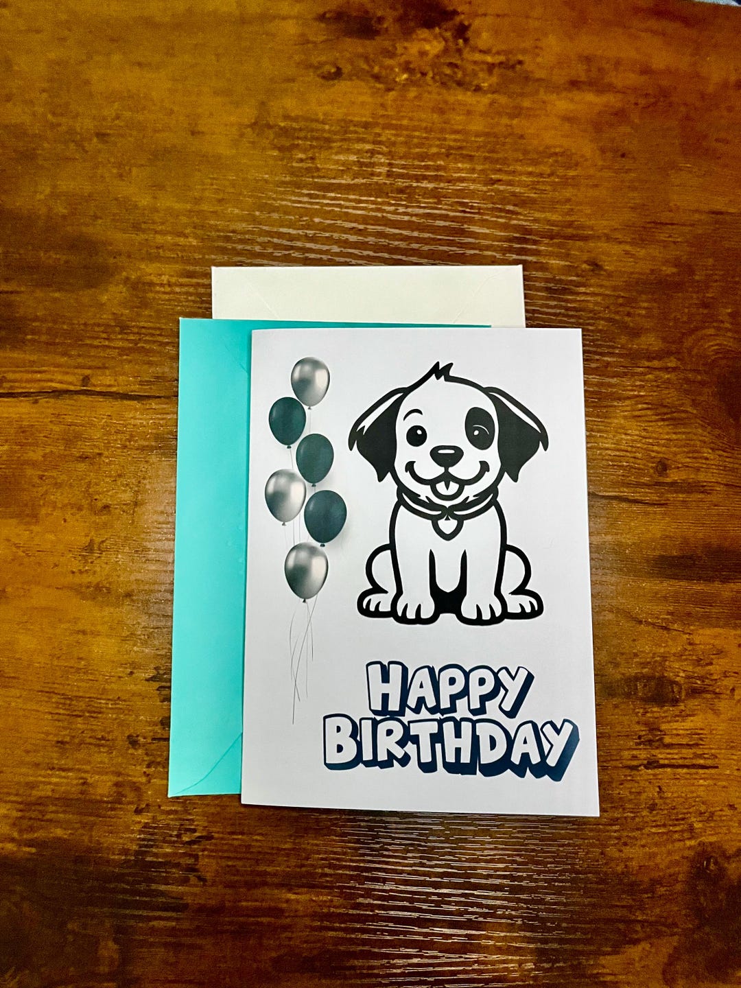 Printable Puppy Birthday Card | for Kids | for Animal Lovers | Instant ...