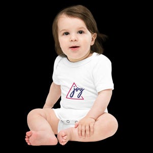 Anna Joyce Baby Short-Sleeved Bodysuit, Joy Designed Cute Anime Print, Soft Newborn Outfit, Color Joycon Skin Inspired Gift