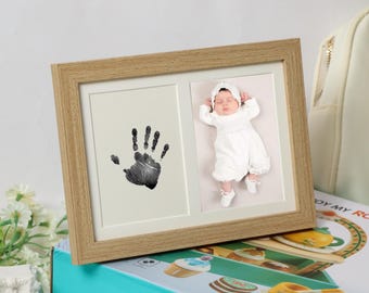 Baby Handprint & Footprint Photo Frame Kit – Newborn Gift Keepsake – Baby Shower Gift for New Parents，Baby Shower Gift Ideas，Baby Keepsake