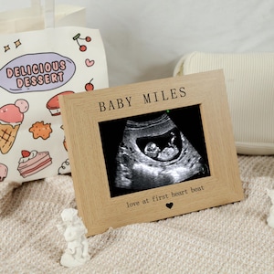 Personalised Gift For Grandparents | Baby Scan Photo Frame Keepsake | Pregnancy Gift For New Grandparents, Grandma, Grandpa, Christmas Gifts