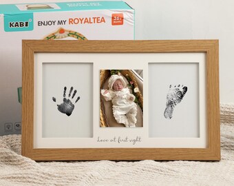 RYAP Newborn Baby Handprint And Footprint Picture Frame Kit Baby Keepsake Frames Picture Frame