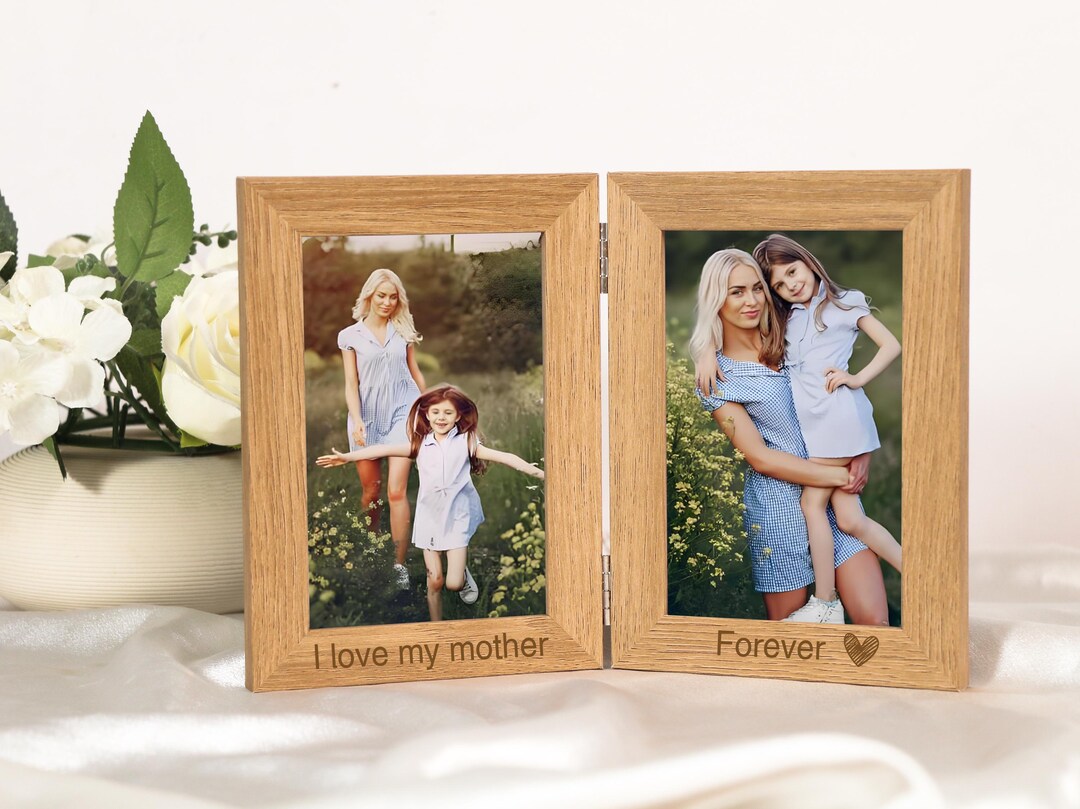 Personalized Memorial Picture Frame, 4x6 Double Wood Frame,laser ...