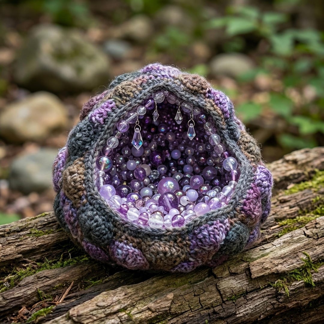 Geode Crochet Pattern PDF | Crystal Bowl Crochet Pattern | Amethyst ...