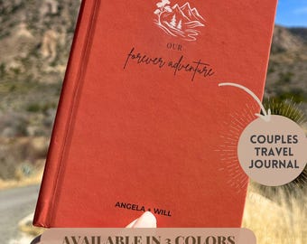 Custom Travel Journal | Adventure Scrapbook for Couples, Camping Memory Book | Nature-Lovers Notebook | Anniversary Gift