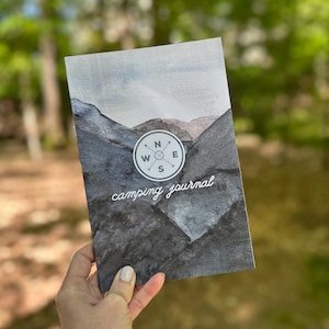 Camping Journal, Adventure Journal for Travel Couples, Retirement Travel Journal, Family Camping Trip, RV Camper Gift, National Park Map