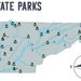 Tennessee State Parks Map, Tennessee State Parks Checklist, Hiking Gift ...