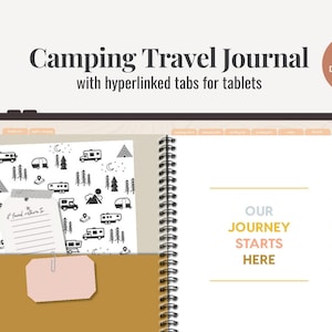 Travel Journal for Tablet | Digital Camping and RV Road Trip Planner PDF | Printable Road Trip Memory Book