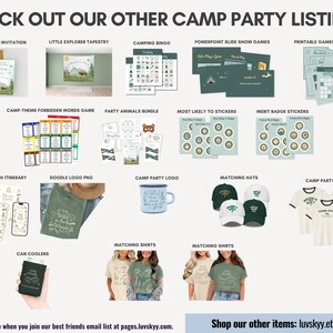 Camp Logo Template, Camping Bachelorette PNG, Custom Outdoor Adventure Bride Matching Bridesmaids, Kids Birthday Mountain Hiking Party SVG image 10