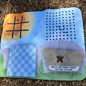 Picnic Blanket with Family Games - Perfect for Outdoor Fun, Camping Blanket, Beach Blanket, Camper Gift, Camping Activities, Picnic Games