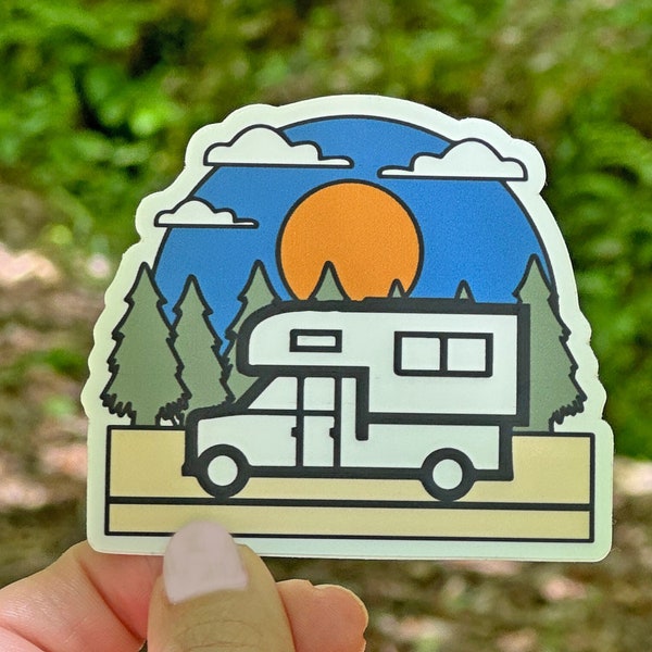 Truck Camper Sticker, Camping Sticker, RV Decals, Camper Window Decals, Vintage Camper Vinyl, Camper Gift, RV Decal, Camper Decal