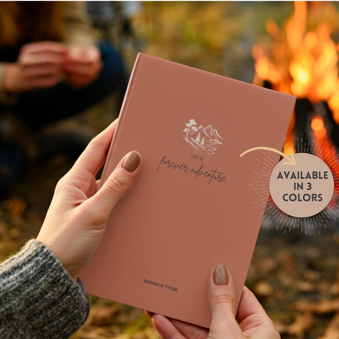 Personalized Couples Travel Journal Wedding Keepsake Guestbook Nature