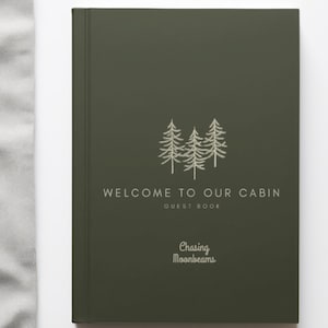 Cabin Guest Book, Custom Vacation Guest Book, Rental Book, Lake House Guest Book, Cottage Rental Book, Vacation Rental Book, Lodge Welcome