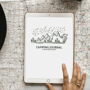 Digital Trip Planner and Camping Journal for Tablets, RV Travel Planner, Camping Printable, Family Road Trip Itinerary, Packing Checklist