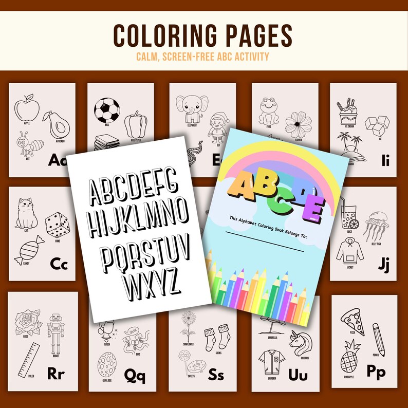 Morning Routine Checklist and Rewards Chart With ABC Coloring Pages for ...
