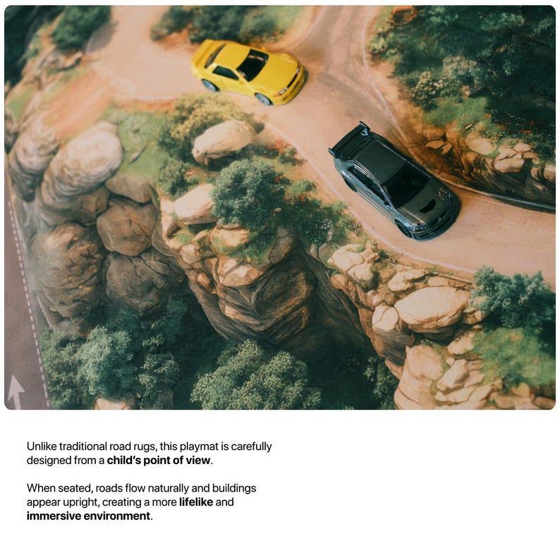 Kids Car Play Mat – Designed for Hot Wheels and Matchbox toy cars. 4x3 Feet | Neoprene | Modular Design | Non-Slip Full Rubber Backing. image 5