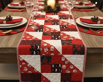 Very Easy Table Runner Quilt Pattern | Patchwork Art Charm Pack (PDF Pattern)