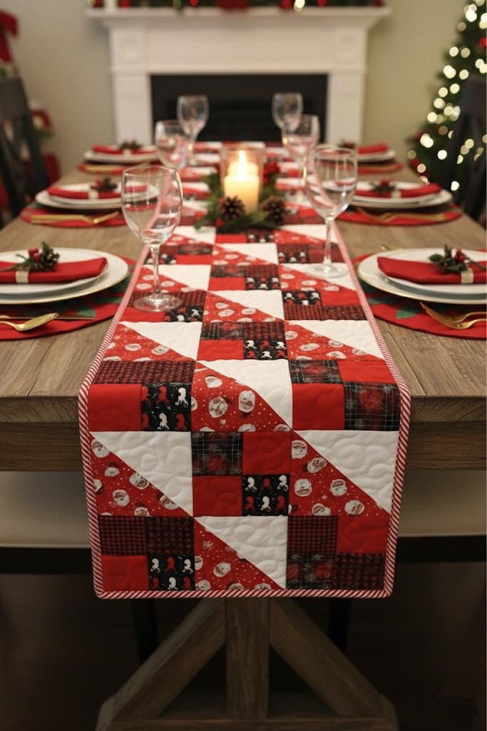 Very Easy Table Runner Quilt Pattern | Patchwork Art Charm Pack (PDF ...
