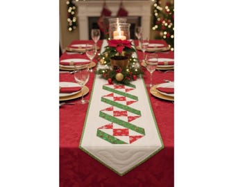Twisted Pole Table Runner Quilt Pattern, Twisted Ribbon Beginner Project (Digital Download)