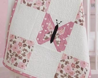 Butterfly Quilt PDF Pattern, Baby Playmat Throw (Digital Download)