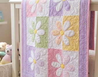 Daisy Daydream Quilt Pattern|Video Tutorials|Confident Beginner digital download