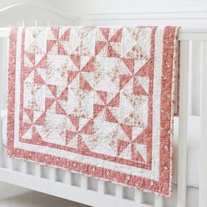 Hour Glass Splendor Quilt Anleitung PDF | Einfacher HST-Quilt | Anfängerfreundlich | Moderne Patchworkdecke In Baby/Queen