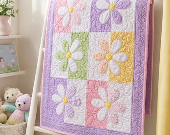 Daisy Daydream Quilt Pattern|Video Tutorials|Confident Beginner digital download