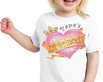 Papas princess . Cute Baby toddler  tshirt.