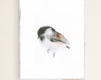 Meise Vogel Original Aquarell