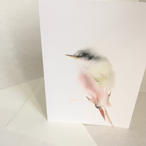 Blanko Kunst Grußkarte Grüner Vogel