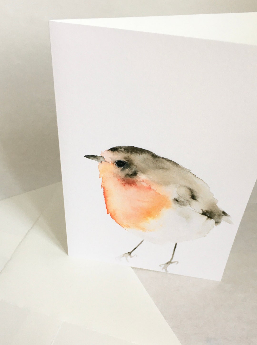 Bird Art Card Robin Blank Greeting Card - Etsy