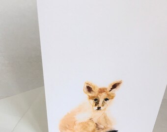 Blank Artist Greeting Card Fox