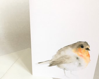 Bird Art Card Robin Blank Greeting Card