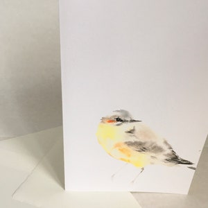 carte de voeux d'artiste Oiseau Jaune