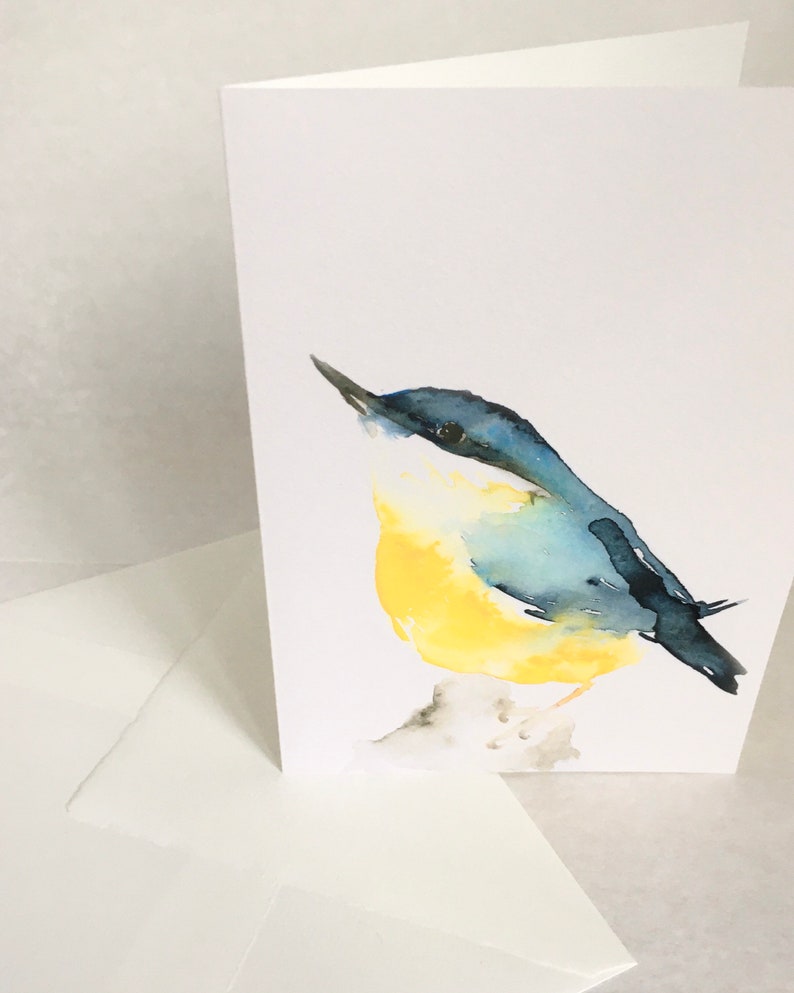 Bird Art Card Nuthatch Blank Greeting Card image 1