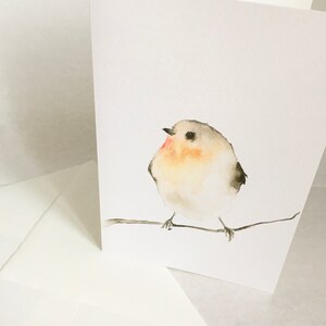 Blanko Kunst Grußkarte Rotkehlchen