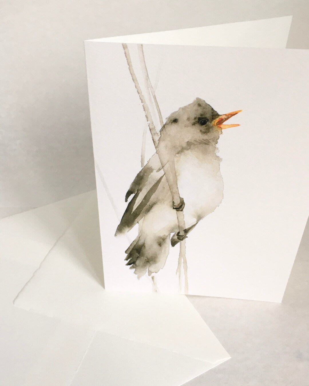Bird Art Card Songbird Blank Greeting Card - Etsy