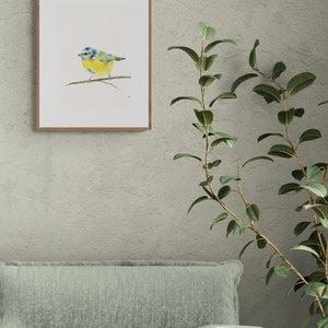 Bird Watercolor Art Print Blue Tit Garden Bird Wall Decor image 9