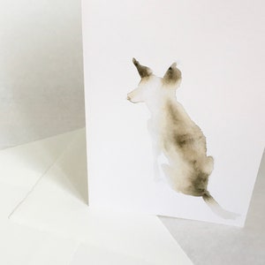 Tier Aquarell Grußkarte Hund