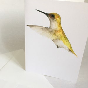 Blanko Kunst Grußkarte Kolibri