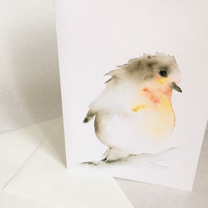 Blanko Kunst Grußkarte Rotkehlchen