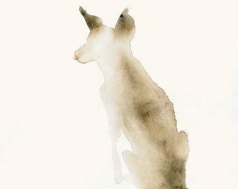 Dog Watercolor Art Print Animal Painting