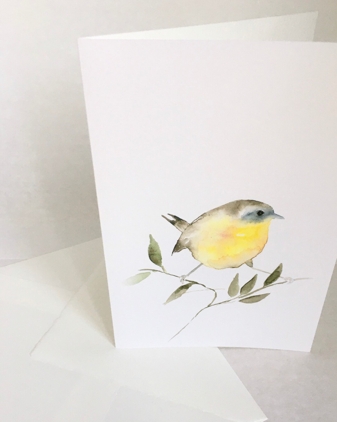 Bird Art Card Blank Greeting Card Golden Bird - Etsy